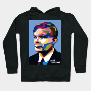 Abstract Alan Turing in WPAP Hoodie